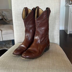 Leather Roper Style Boots